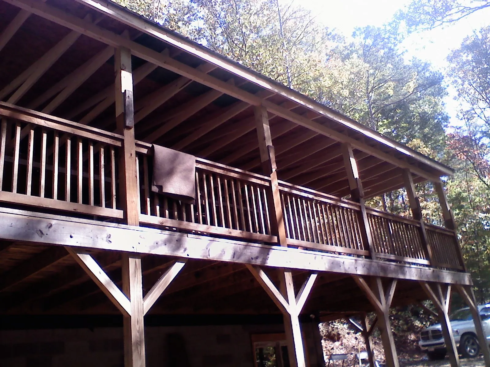 Timber framing under a new elevated porch and deck — Roof Leak Repair in Panorama City by Roofing Brothers